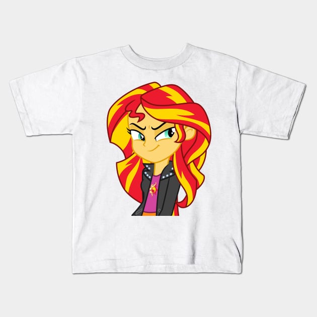 mischievous Sunset Shimmer Kids T-Shirt by CloudyGlow